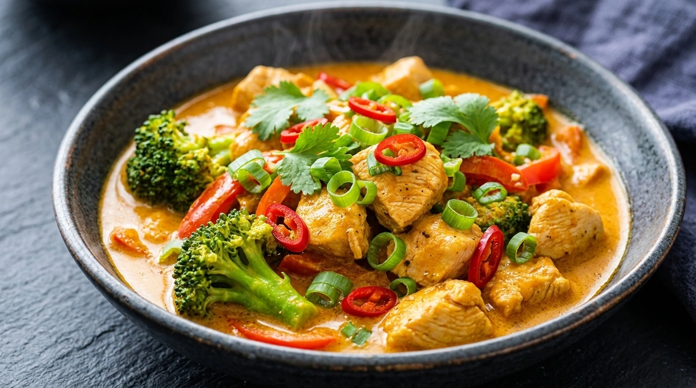Snabb Kycklinggryta med paprika och crème fraiche
